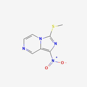 molecular formula C7H6N4O2S B13762347 3-Methylsulfanyl-1-nitroimidazo[1,5-a]pyrazine CAS No. 56488-29-0