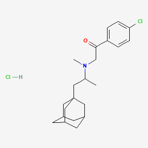 Adamantane, 1-(2-(N-(p-chlorophenacyl)-N-methyl)aminopropyl)-, hydrochloride