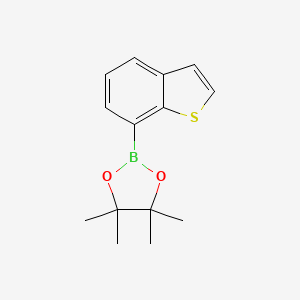 molecular formula C14H17BO2S B1376242 2-(Benzo[b]thiophen-7-yl)-4,4,5,5-tetramethyl-1,3,2-dioxaborolane CAS No. 1000160-74-6