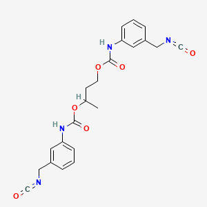 molecular formula C22H22N4O6 B13762422 1-Methyl-1,3-propanediyl(5-isocyanato-2(or 4)-methylphenyl)carbamate CAS No. 65105-00-2