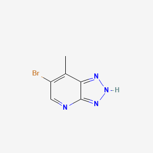 molecular formula C6H5BrN4 B1376243 6-Bromo-7-methyl-2H-1,2,3-triazolo[4,5-B]pyridine CAS No. 120640-83-7