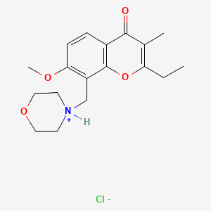 4H-1-Benzopyran-4-one, 2-ethyl-7-methoxy-3-methyl-8-(4-morpholinylmethyl)-, hydrochloride