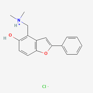 B13762470 4-((Dimethylamino)methyl)-2-phenyl-5-benzofuranol hydrochloride CAS No. 63112-42-5