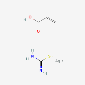 molecular formula C4H7AgN2O2S B13762482 Silver;carbamimidothioate;prop-2-enoic acid 