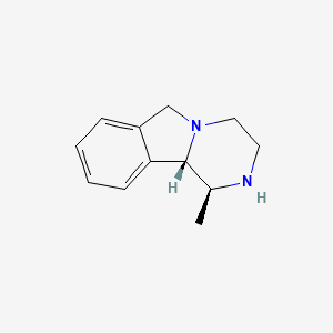 molecular formula C12H16N2 B13762515 (1R,10BR)-1-Methyl-1,2,3,4,6,10B-hexahydropyrazino[2,1-A]isoindole 