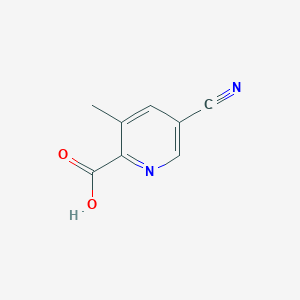 molecular formula C8H6N2O2 B1376256 5-氰基-3-甲基吡啶-2-羧酸 CAS No. 1262860-49-0
