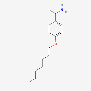 molecular formula C15H25NO B13762566 p-(Heptyloxy)-alpha-methylbenzylamine CAS No. 106989-59-7