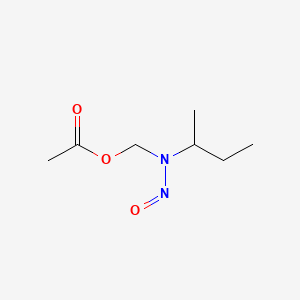 molecular formula C7H14N2O3 B13762579 sec-Butyl-acetoxymethyl-nitrosamine CAS No. 56986-37-9