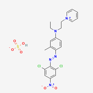 1-(2-((4-((2,6-Dichloro-4-nitrophenyl)azo)-m-tolyl)ethylamino)ethyl)pyridinium hydrogen sulphate