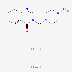 4(3H)-Quinazolinone, 3-(4-hydroxy-1-piperazinylmethyl)-, dihydrochloride