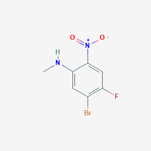 molecular formula C7H6BrFN2O2 B1376259 (5-溴-4-氟-2-硝基苯基)-甲胺 CAS No. 1356483-97-0