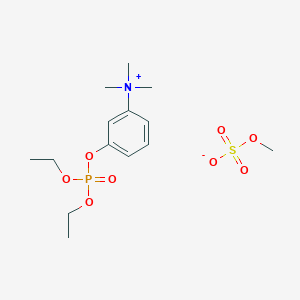 molecular formula C14H26NO8PS B13762616 AMMONIUM, (m-HYDROXYPHENYL)TRIMETHYL-, METHYLSULFATE, DIETHYLPHOSPHATE CAS No. 5823-10-9