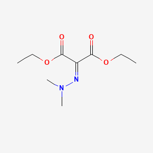 molecular formula C9H16N2O4 B13762623 Malonic acid, oxo-, diethyl ester, dimethylhydrazone CAS No. 73747-64-5