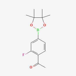 molecular formula C14H18BFO3 B1376263 4-乙酰基-3-氟苯基硼酸频哪酯 CAS No. 1351499-39-2