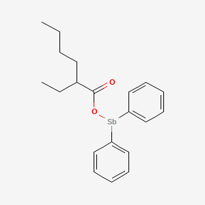 molecular formula C20H25O2Sb B13762634 Diphenylantimony 2-ethylhexanoate CAS No. 5035-58-5