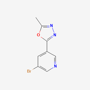 molecular formula C8H6BrN3O B1376264 3-溴-5-(5-甲基-1,3,4-恶二唑-2-基)吡啶 CAS No. 1159979-16-4