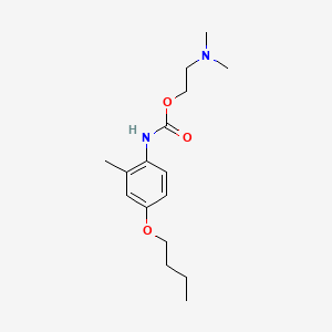 molecular formula C16H26N2O3 B13762650 Carbanilic acid, 4-butoxy-2-methyl-, 2-(dimethylamino)ethyl ester CAS No. 63986-37-8