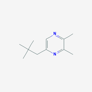 molecular formula C11H18N2 B13762657 5-(2,2-Dimethylpropyl)-2,3-dimethylpyrazine CAS No. 75492-02-3