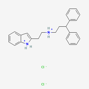 2-(2-((3,3-Diphenylpropyl)amino)ethyl)indole dihydrochloride