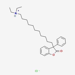 molecular formula C29H42ClNO2 B13762677 3-(11-(Diethylamino)undecyl)-3-phenyl-2(3H)-benzofuranone hydrochloride CAS No. 63917-65-7