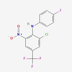 molecular formula C13H7ClF3IN2O2 B13762697 2-Chloro-N-(4-iodophenyl)-6-nitro-4-(trifluoromethyl)aniline 