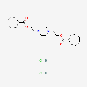 Ethanol, 2,2'-(1,4-piperazinylene)DI-, dicycloheptylcarboxylate, dihydrochloride