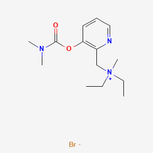 molecular formula C14H24BrN3O2 B13762720 Diethyl(3-hydroxy-2-pyridylmethyl)methylammonium bromide dimethylcarbamate (ester) CAS No. 66902-95-2