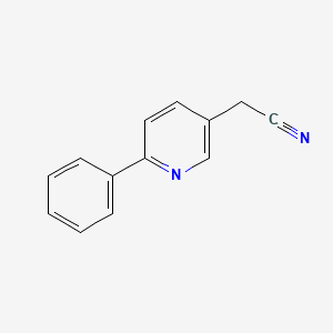 molecular formula C13H10N2 B1376273 2-(6-苯基吡啶-3-基)乙腈 CAS No. 1204809-96-0
