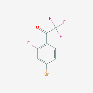 molecular formula C8H3BrF4O B1376274 1-(4-Bromo-2-fluorophenyl)-2,2,2-trifluoroethanone CAS No. 617706-18-0