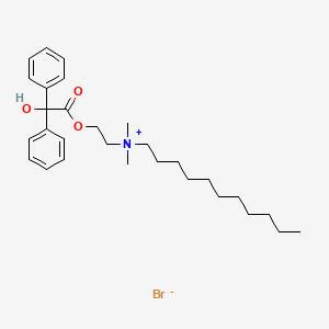 Dimethyl(2-hydroxyethyl)undecylammonium bromide benzilate