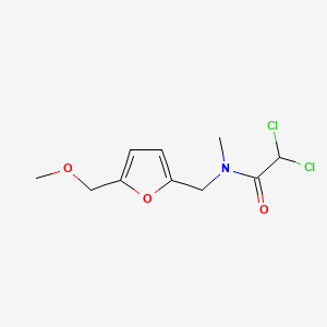 molecular formula C10H13Cl2NO3 B13762747 Acetamide, 2,2-dichloro-N-((5-(methoxymethyl)-2-furanyl)methyl)-N-methyl- CAS No. 75228-91-0