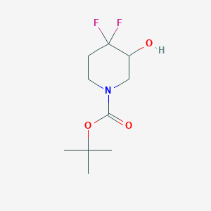 molecular formula C10H17F2NO3 B1376277 叔丁基 4,4-二氟-3-羟基哌啶-1-羧酸酯 CAS No. 1186688-52-7