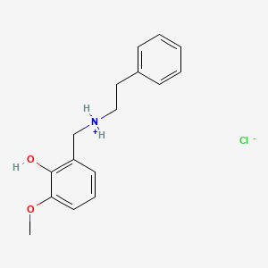 molecular formula C16H20ClNO2 B13762785 6-Methoxy-alpha-(phenethylamino)-o-cresol hydrochloride CAS No. 68397-99-9