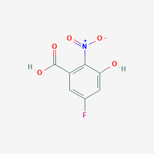 molecular formula C7H4FNO5 B1376279 5-氟-3-羟基-2-硝基苯甲酸 CAS No. 1007113-05-4