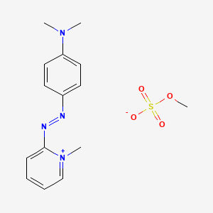 molecular formula C15H20N4O4S B13762804 2-[[4-(Dimethylamino)phenyl]azo]-1-methylpyridinium methyl sulfate CAS No. 7077-55-6