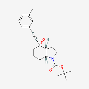 tert-Butyl (3aR,4S,7aR)-4-hydroxy-4-(m-tolylethynyl)octahydro-1H-indole-1-carboxylate