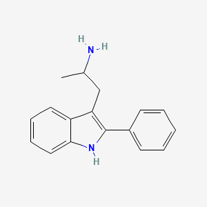 molecular formula C17H18N2 B13762821 alpha-Methyl-2-phenyl-1H-indole-3-ethanamine CAS No. 52019-03-1