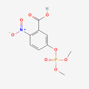 molecular formula C9H10NO8P B13762853 Benzoic acid, 5-((dimethoxyphosphinyl)oxy)-2-nitro- CAS No. 54812-32-7