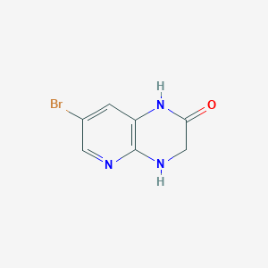 molecular formula C7H6BrN3O B1376286 7-Bromo-3,4-dihydropyrido[2,3-b]pyrazin-2(1H)-one CAS No. 709652-84-6