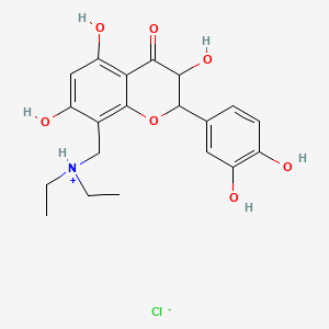 8-Diethylaminomethyl-3,3',4',5,7-pentahydroxyflavanone, hydrochloride