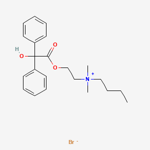 Butyldimethyl(2-hydroxyethyl)ammonium bromide benzilate