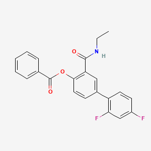 3-(Ethylcarbamoyl)-2',4'-difluoro[1,1'-biphenyl]-4-yl benzoate