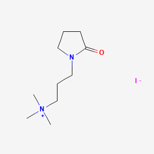 molecular formula C10H21IN2O B13762892 Ammonium, trimethyl(3-(2-oxo-1-pyrrolidinyl)propyl)-, iodide CAS No. 7435-93-0