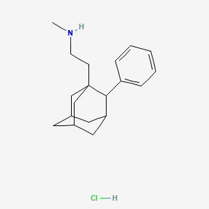 molecular formula C19H28ClN B13762923 Adamantane, 1-(2-methylaminoethyl)-2-phenyl-, hydrochloride CAS No. 52582-99-7