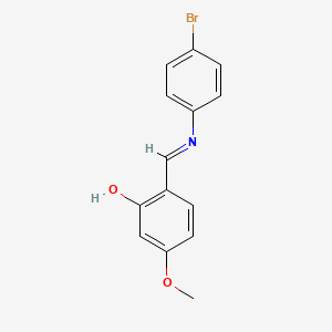 2-[(4-Bromophenyl)iminomethyl]-5-methoxyphenol