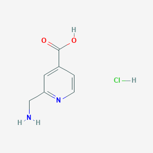 molecular formula C7H9ClN2O2 B1376298 2-(Aminomethyl)pyridine-4-carboxylic acid hydrochloride CAS No. 1803595-49-4