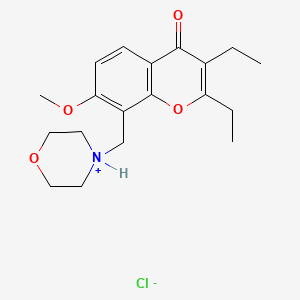 4H-1-Benzopyran-4-one, 2,3-diethyl-7-methoxy-8-(4-morpholinylmethyl)-, hydrochloride