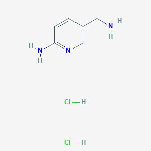 molecular formula C6H11Cl2N3 B1376306 5-(Aminomethyl)pyridin-2-amine dihydrochloride CAS No. 260794-33-0