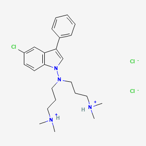 1-(Bis(3-(dimethylamino)propyl)amino)-5-chloro-3-phenylindole dihydrochloride