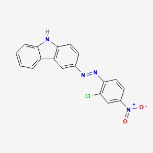 molecular formula C18H11ClN4O2 B13763087 3-[(2-Chloro-4-nitrophenyl)azo]-9H-carbazole CAS No. 64071-87-0